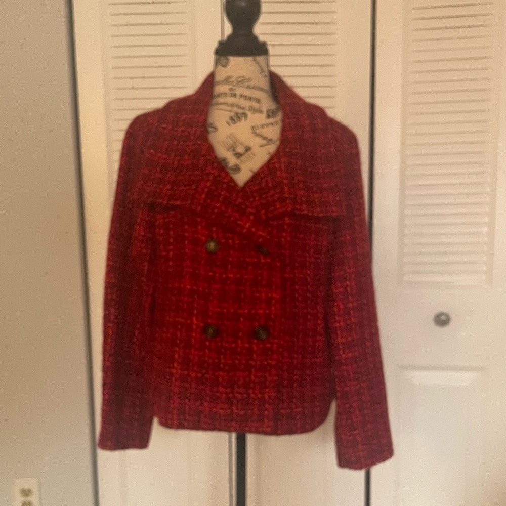 Short length suit jacket. Multicolored
